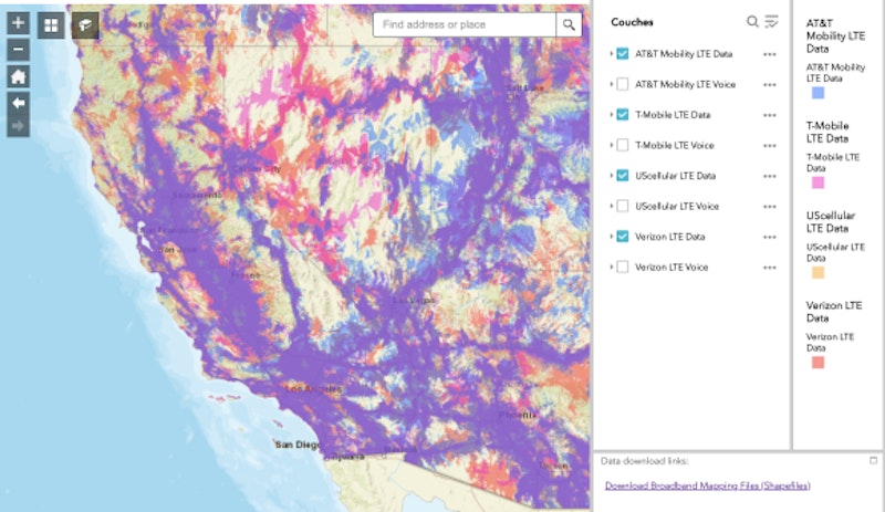 map of california coverage