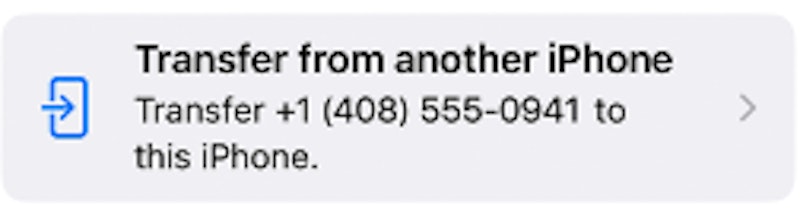 transfer iphone eSIM line