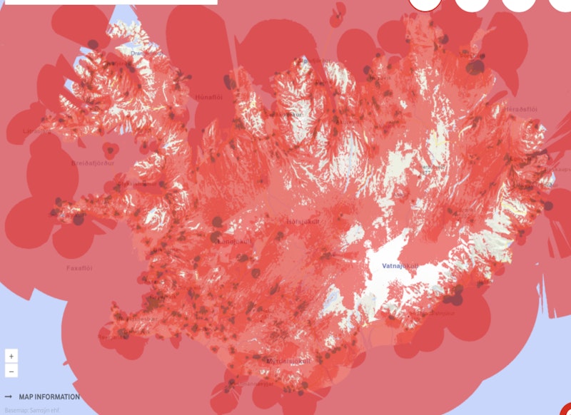 vodafone coverage iceland