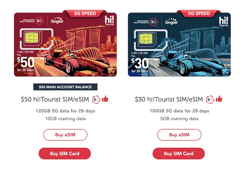 singapore singtel 5G plans