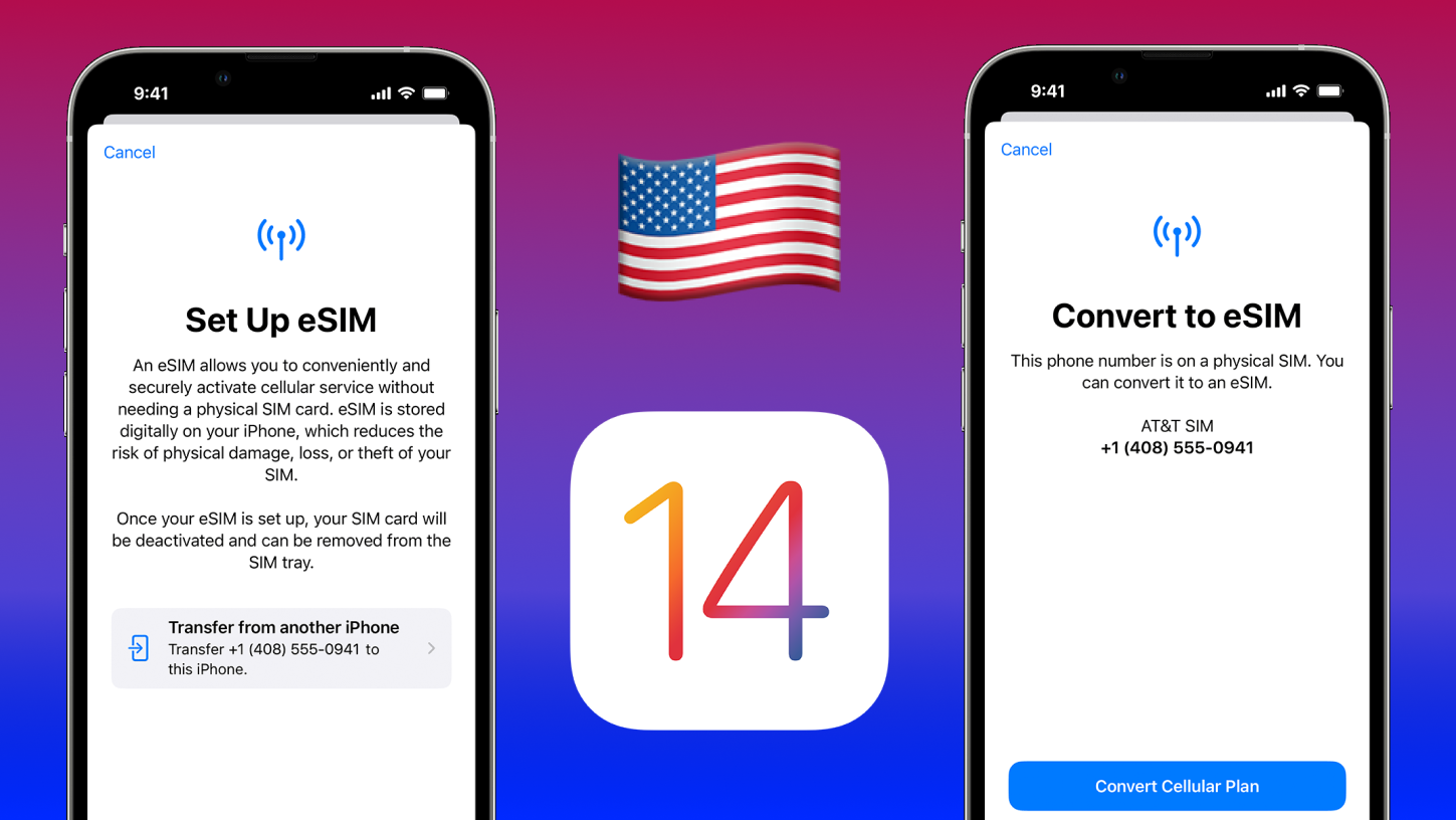 iphone 14 esim setup USA