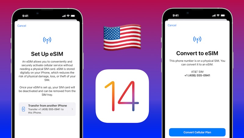 iphone 14 esim setup USA