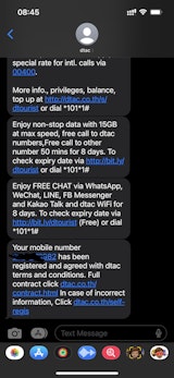 dtac welcome sms esim plan_screenshot