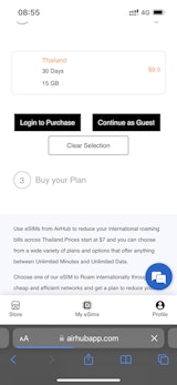 airhub checkout is clunky and misleading_screenshot
